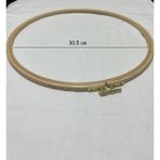 Allize Allizol Vidalı Ahşap Nakış Kasnağı /punch Kasnağı (30,5 Cm’lik tek kasnak), punch kasnak, nakış kasnak, vidalı kasnak - Açık Kahve