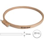 Allize Şirin Kasnak Vidalı Ahşap Yuvarlak Nakış Kasnağı /punch Kasnağı, Yorgan Kasnak (40 Cm) - Açık Kahve