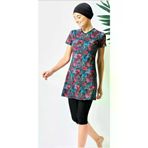 allsea 3091 Kısa Kol Taytlı Havuz Mayo Siyah,