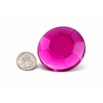 Allstarco 60 mm Pembe Fuschia H108 Büyük Akrilik Düz Arka Yapay Elmaslar Cosplay Kostüm Yapımı için, Props Embelishments Plastik Mücevher Dekor Mücevherleri - 2 Adet