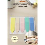 ALLStore 5 Renk Şeffaf Pastel Ton Ok Renk Yapışkan Ayraç Seti – Not ve Sayfa İşaretleyici – Postit 4519