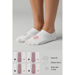 Allunique Penye Pamuk 12'li Koyu Pembe Asorti Görünmez Sneaker Çorap - 39 - 42 - Pembe - Beyaz