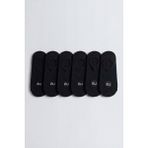 Allunique Penye Pamuk 6'lı Siyah Görünmez Sneaker Çorap - 35 - 38