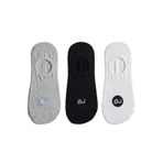 allunique SNEAKERS ÇORAP UNISEX 3'LÜ PAKET GÖRÜNMEZ PAMUKLU ÇORAP (AÇIK GRİ,BEYAZ,SİYAH, 39-42)