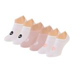 allunique SNEAKERS ÇORAP UNISEX 3'LÜ PAKET GÖRÜNMEZ PAMUKLU ÇORAP (BEYAZ,KOYU PEMBE,BEYAZ, 39-42)
