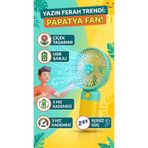 allwear Papatya Tasarımlı Taşınabilir Mini El Vantilatörü - USB Şarjlı, 3 Kademeli Soğutucu Fan