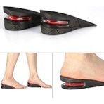 Allwin Hava Yastıklı Boy Uzatıcı Ayakkabı Tabanlığı - 5 cm Boy Uzatan Gizli Topuk Tabanlık -Hava Kanallı Silikon Boy Uzatıcı Tabanlık - Ayarlanabilir Boy Uzatan Topukluk - Ortopedik Konfor - Standart - 0 - Siyah