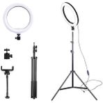 Ally 10 Inch Halka LED TRIPOD(1.30M)YOUTUBER Video Selfie Stüdyo Makyaj IŞIĞI-(5775) - Çok Renkli