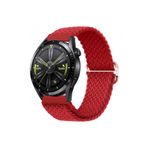 ALLY 22MM Gear S3 Watch 4 -Gt2 GT2E 46MM Japon Tokalı Elastik Kayış Kordon KIRMIZI