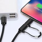 Ally 2in1 Usb Type C 60W Hızlı Şarj Pd Kablosu+iPhone Başlık Usb Kablo