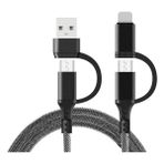 ALLY 4in1 USB Type C 60W İPhone Hızlı Şarj PD Kablosu SİYAH