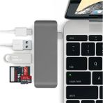 Ally 5 In1 Usb-C Hub 3.0 Type-C Şarj Kart Reader Type-C Bütün Cihazlar Için-(5 - HS1353-9778 - Gri