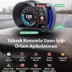 Ally A520 Obd2 + Gps Head Up Display Hud Dijital Hız Göstergesi Rpm & Sıcaklık & Basınç Takip Hız Alarmı-1852