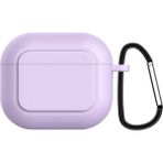 Ally ALL-35179 Mor Apple Airpods 3 Kancalı Ultra Ince Silikon Kulaklık Kılıfı