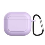 Ally Apple Airpods 3 İçin Kancalı Ultra İnce Silikon Kulaklık Kılıfı Mor