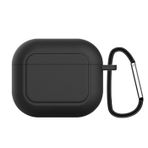Ally Apple Airpods 3 İçin Kancalı Ultra İnce Silikon Kulaklık Kılıfı Siyah