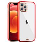 Ally Apple Apple iPhone 12 Pro Max 6.7inç Gold Çerçeve Kamera Korumalı Bumper Kılıf - Kırmızı
