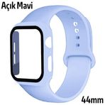 Ally Apple Watch 4-5-6 44Mm Silikon Kordon Kayış Ve Ekran Koruyucu Kılıf-(5775)