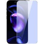 Ally Baseus Crystal iPhone 15 Pro Max Full Koruma Anti Mavi Işık Tempered Cam Ekran Koruyucu 2 Adet Set - Şeffaf