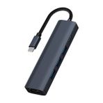 Ally BYL-2302 5 In 1 Type-C To USB + Type-C + Ethernet Dönüştürücü Çoğaltıcı Hub ALL-36259 - Gri