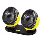 Ally Çift Başlıklı Araç Fanı Oto Fan Vantilatör R-8037-1852 - Siyah