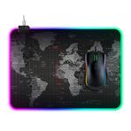 Ally Dünya Desenli RGB Led Işıklı 300x250x4mm Oyuncu Mouse Pad