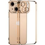 Ally Fashion Series İphone 13 Mini 5.4İnç Kılıf Renkli Kenar Lazer Çerçeveli Silikon Kılıf-(5775)