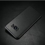 Ally Galaxy S8 Deri Dokulu Premium Soft Silikon Kılıf