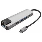 Ally Gigabit USB 3.1 Type C To HDMI 2xusb 3.0 RJ45 Ethernet Dönüştürücü Adaptör