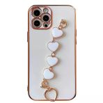 Ally Iphone 11 6.5Inç Kılıf Kalp Bileklik Tutuculu Lüx Silikon Askılı Kılıf-(5775)