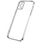 Ally İphone 12 6.1 Metal Görünümlü Darbeye Dayanıklı Silikon Kılıf-(5775)