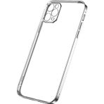 Ally İphone 12 Pro 6.1 Metal Görünümlü Darbeye Dayanıklı Silikon Kılıf-(5775)