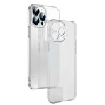 Ally Iphone 13 6.7Inch Frosted Glass Şeffaf Kamera Korumalı Kılıf-(5775)