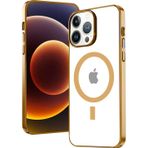Ally İphone 13 Pro Max 6.7İnç Magsafe Uyumlu Renkli Kenar Silikon Kılıf-(5775)