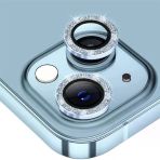 Ally Iphone 14-14 Diamond Taş İşlemeli Alüminyum Alaşımlı Kamera Lens Koruyucu-(5775)