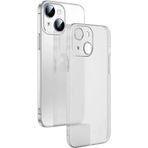 Ally İphone 14 6.1İnch Frosted Glass Şeffaf Kamera Korumalı Kılıf-(5775)
