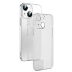 Ally Iphone 14 6.7Inch Frosted Glass Şeffaf Kamera Korumalı Kılıf-(5775)
