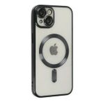 Ally iPhone 14 Plus 6.7 inç Renkli Kenar Lazer Çerçeveli Magsafe Uyumlu Silikon Cep Telefonu Kılıfı
