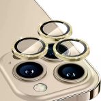 Ally Iphone 14 Pro-14 Diamond Taş İşlemeli Alüminyum Alaşımlı Kamera Lens Koruyucu-(5775)
