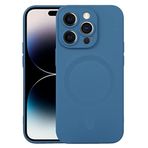 ALLY iPhone 14 Pro 6.1inç Liquid Silica Magsafe Uyumlu Silikon Kılıf MAVİ