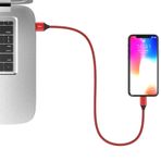 Ally iPhone 7-8-8 XS XR.11 3.0A 1 mm Kırmızı Hızlı Halat Usb Şarj Kablosu