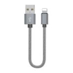 Ally iPhone IOS 3.0A 20 cm Hızlı Şarj Halat Gri USB Kablo