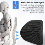 Ally Jel Destekli Ortopedik Bel Sırt Minderi | Araç Ofis Ve Ev Koltukları İçin Ergonomik Bel Sırt Destek Minderi-1852