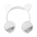 Ally Kedi Kulak Simli Kulaküstü Kulaklık 3.5mm Jack AL-32613 Beyaz Renkli Kablolu Mikrofonlu