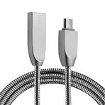 Ally Micro Usb Zinc Alloy Dayanıklı 2,4 A Metal 1mm Usb Kablo