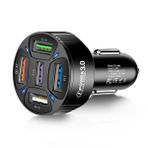 Ally QC3.0 5 Port Çıkışlı Çoklu USB Araç İçi Çakmaklık Siyah Hızlı Şarj Başlığı