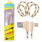 Ally Usb Type-C Eğik Başlı Halat 1 mt Usb Kablo