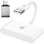 Ally Usb+ Type-C iPhone Kablosuz Wireless Carplay Adaptör Çevirici AL-35326 - Beyaz