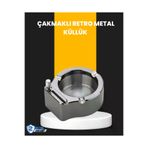 Ally Yuvarlak Çakmaklı Küllük Dayanıklı Metal Yapı - TEIO6706-1289