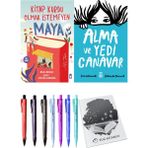 Alma ve Yedi Canavar ve Kitap Kurdu Olmak İstemeyen Maya 2'li Set - Kalem